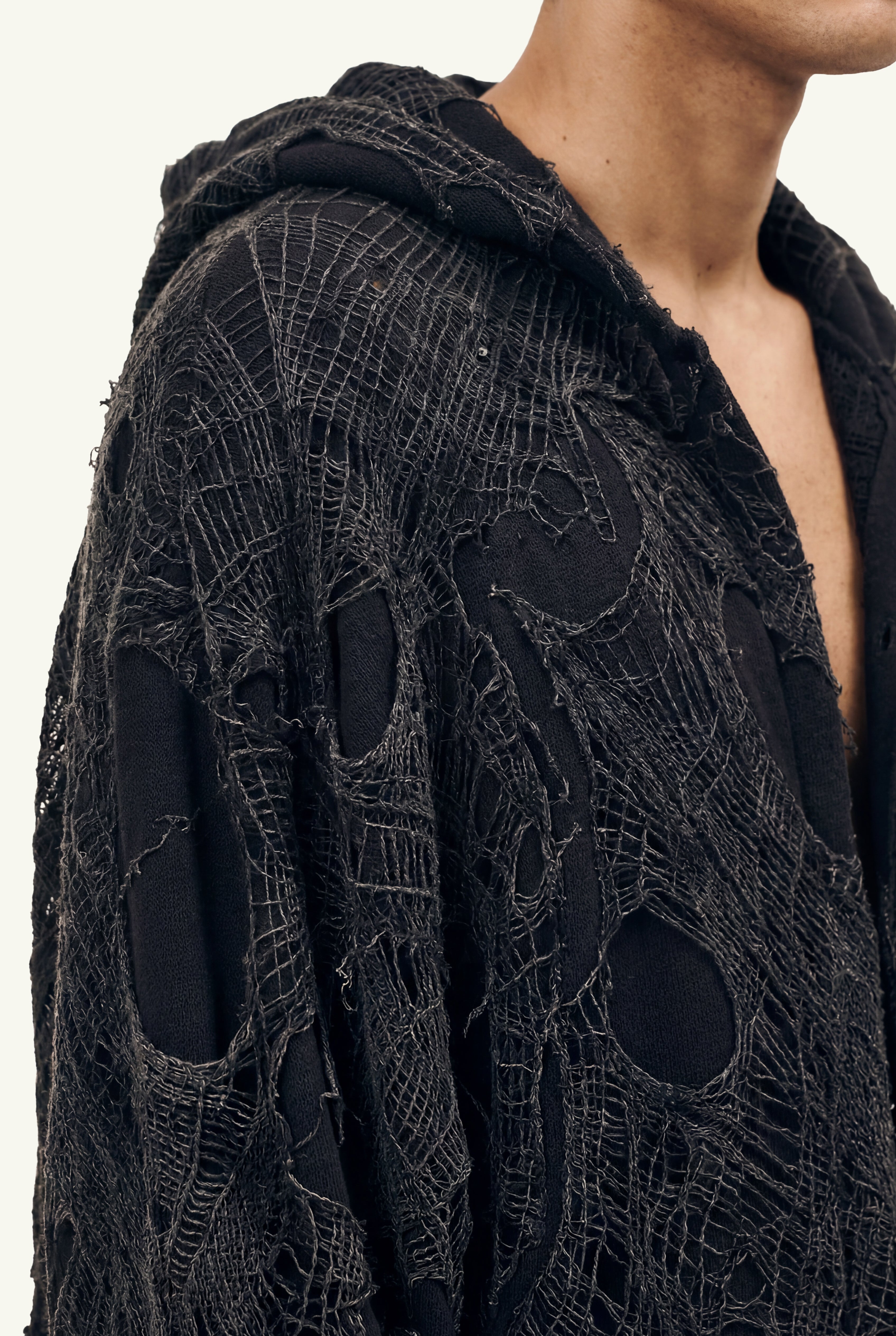 Stratigrafia draped knit coat