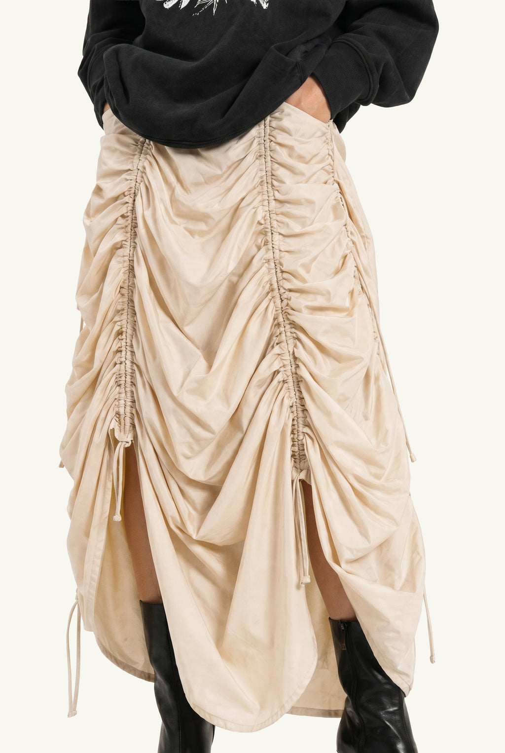 Parachute dress / skirt in green tea