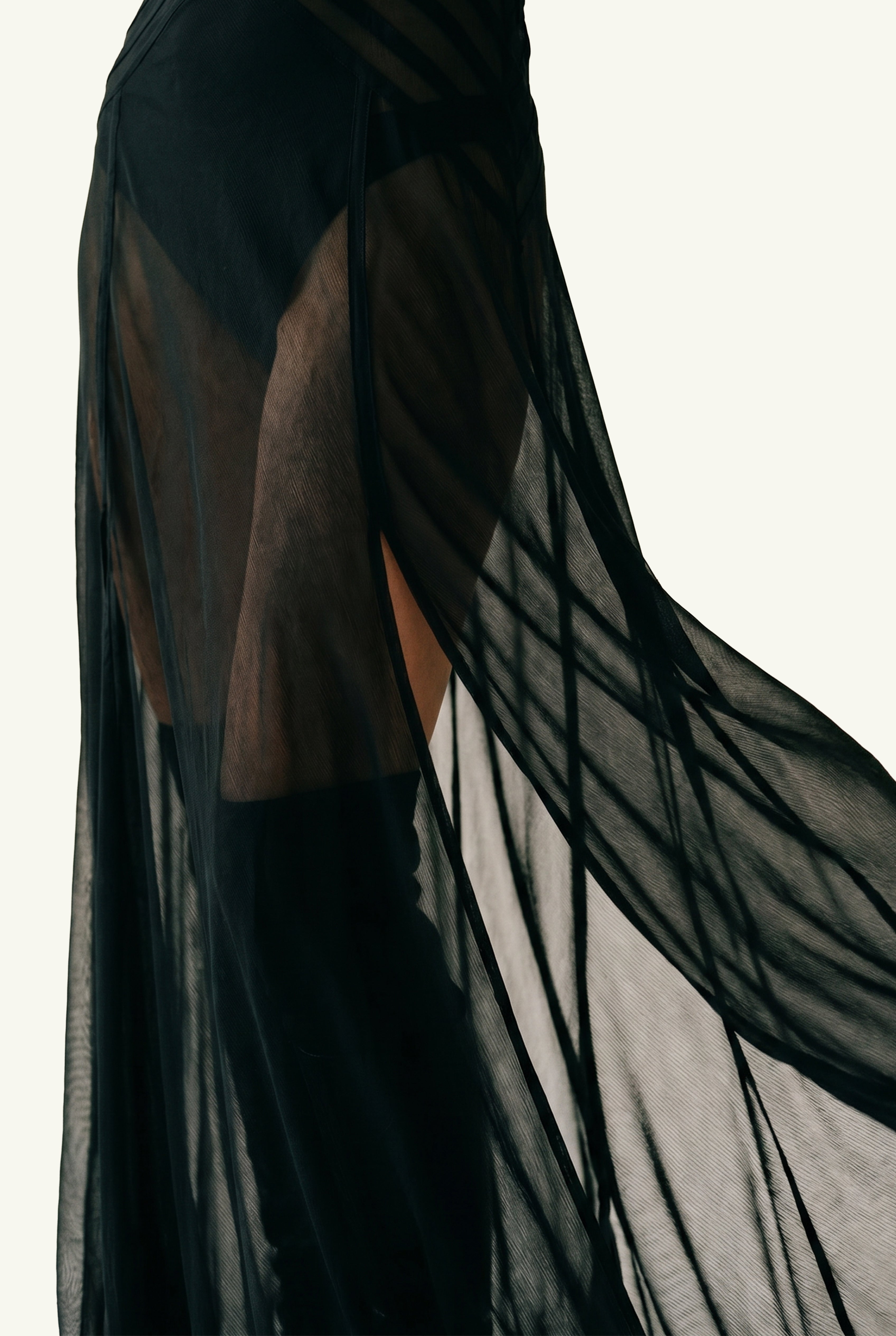 Nigredo sheer paneled dress