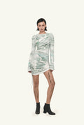 Chessboard Watercolors adjustable mini dress