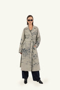Membrane oversized trench coat