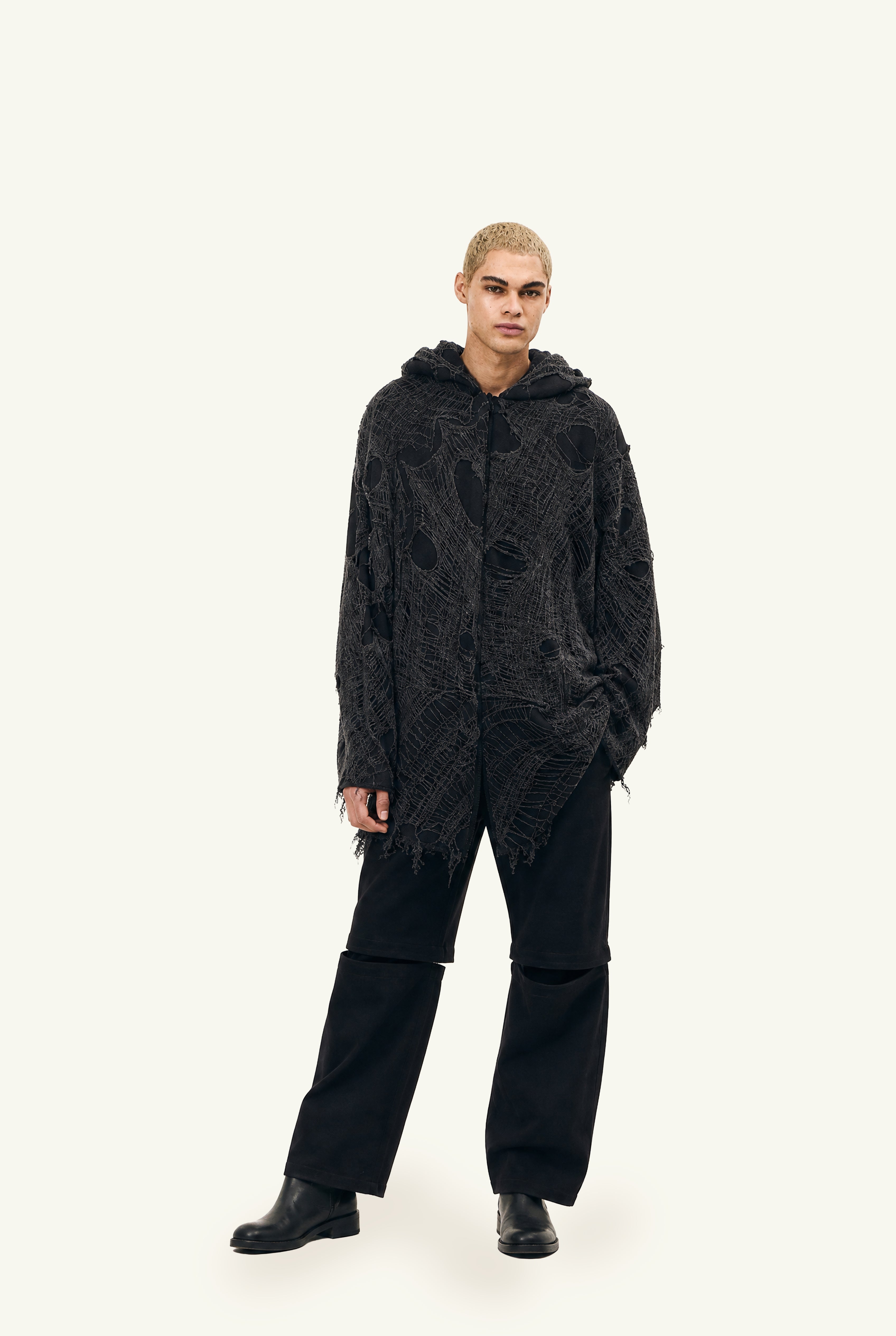 Stratigrafia draped knit coat