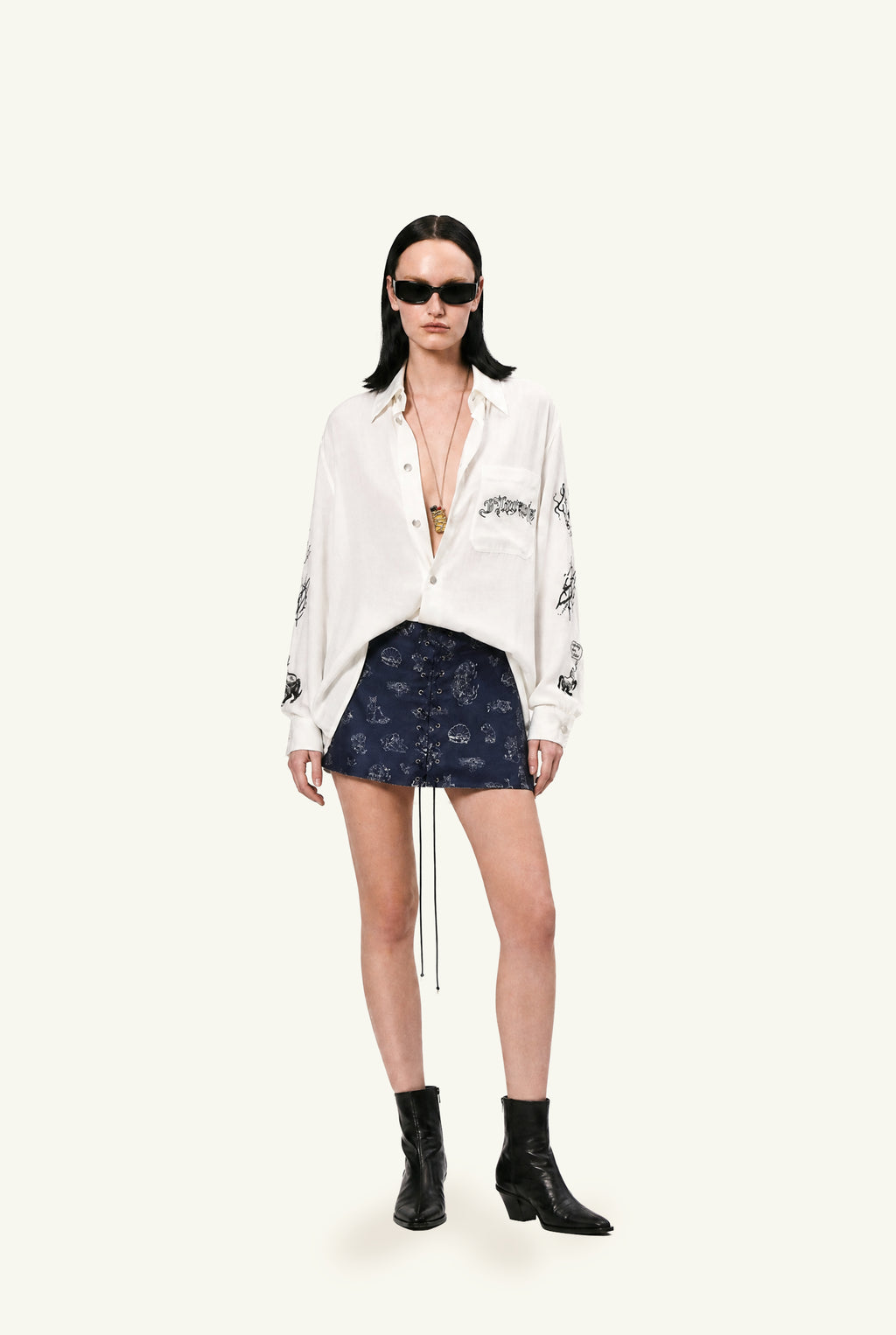 Alchemic embroidered shirt