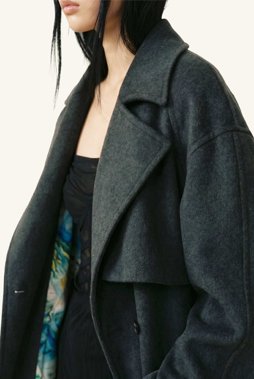 Calcinazione cashmere armour coat