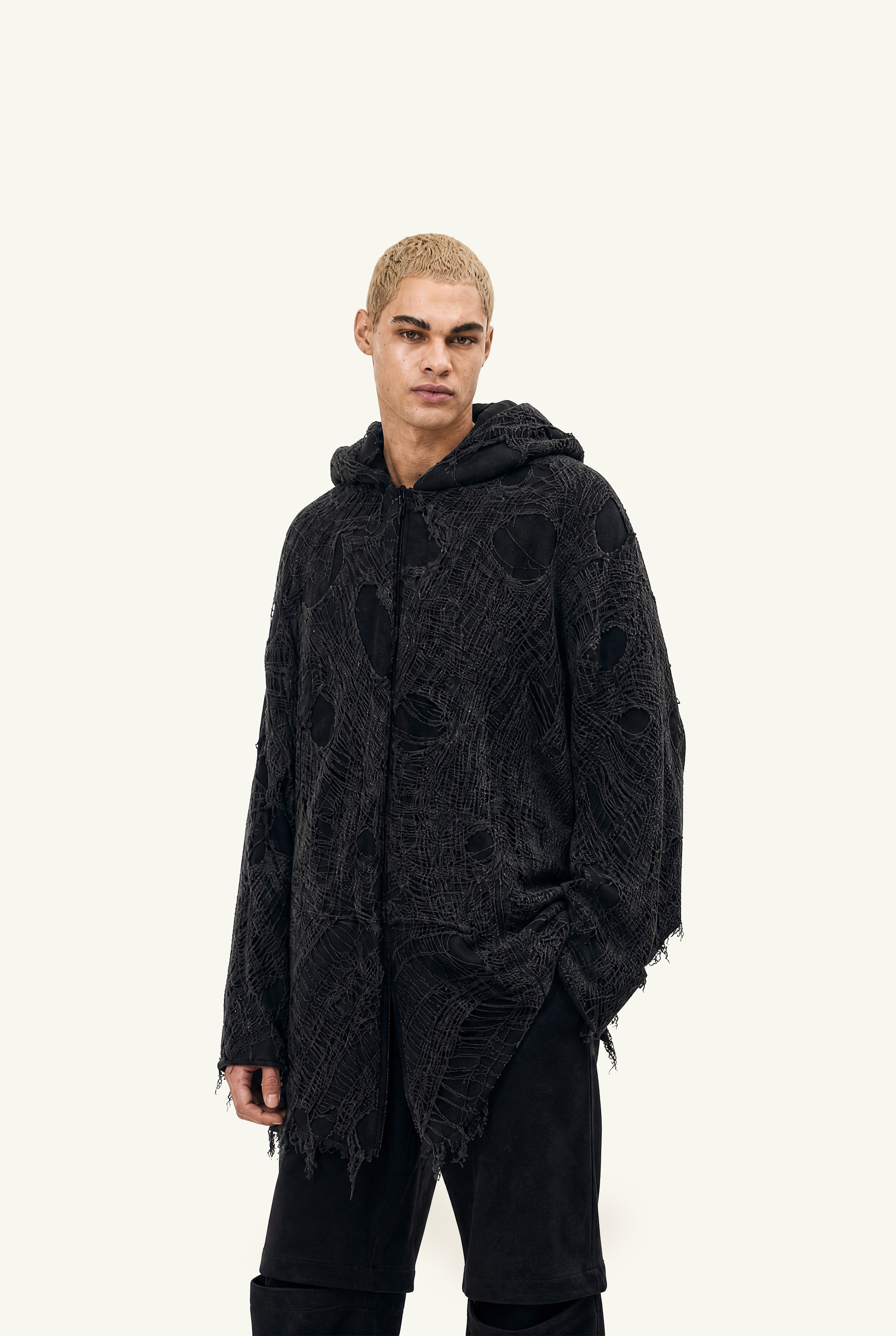 Stratigrafia draped knit coat