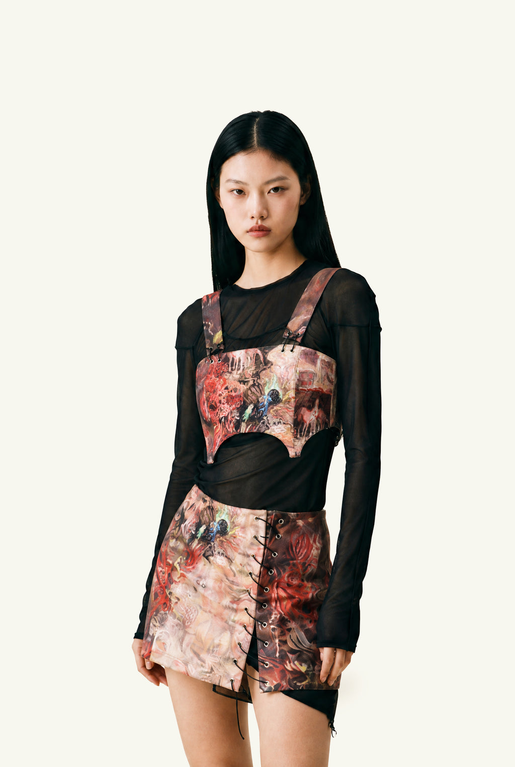 Metal Duomo reversible mini skirt