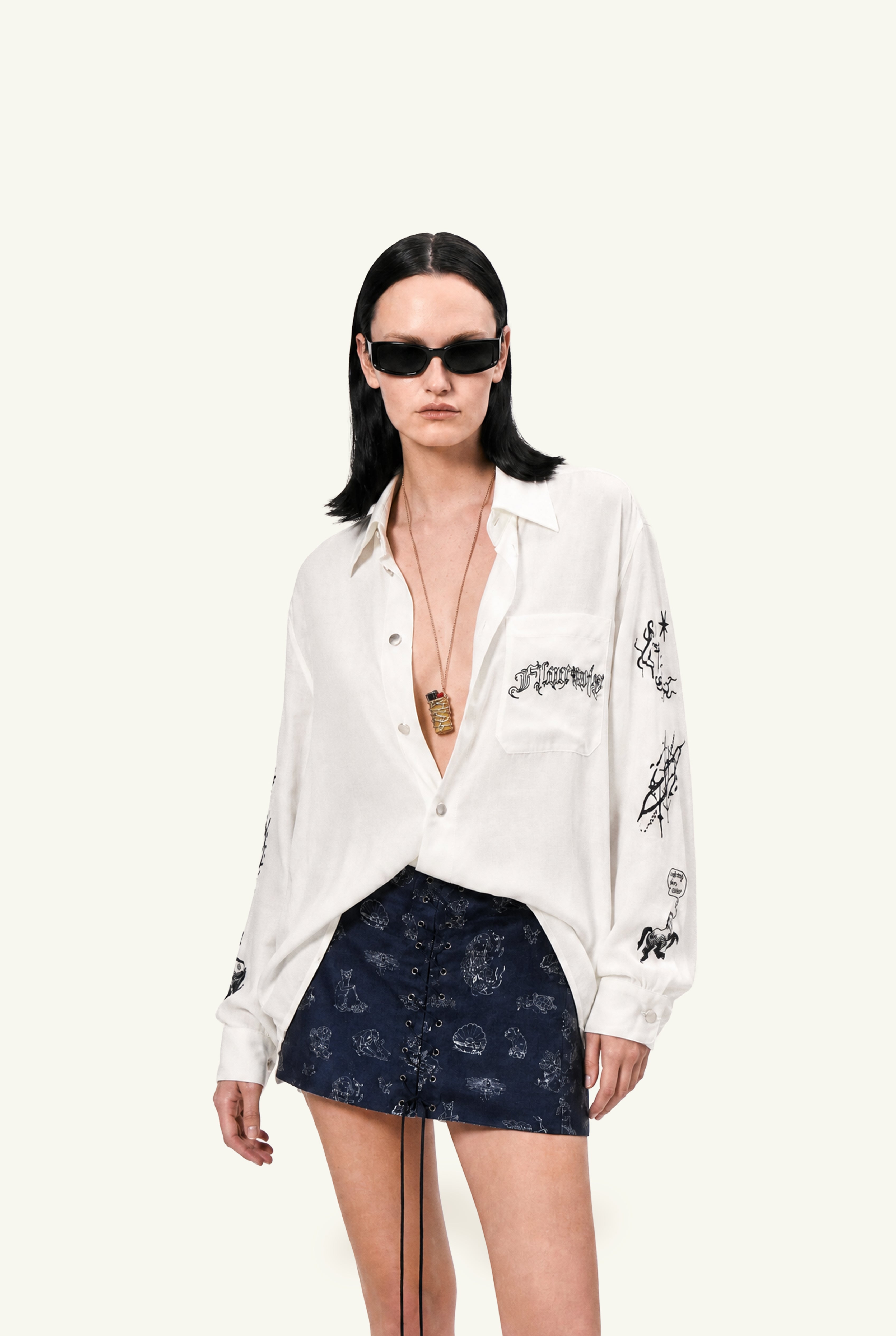 Alchemic embroidered shirt