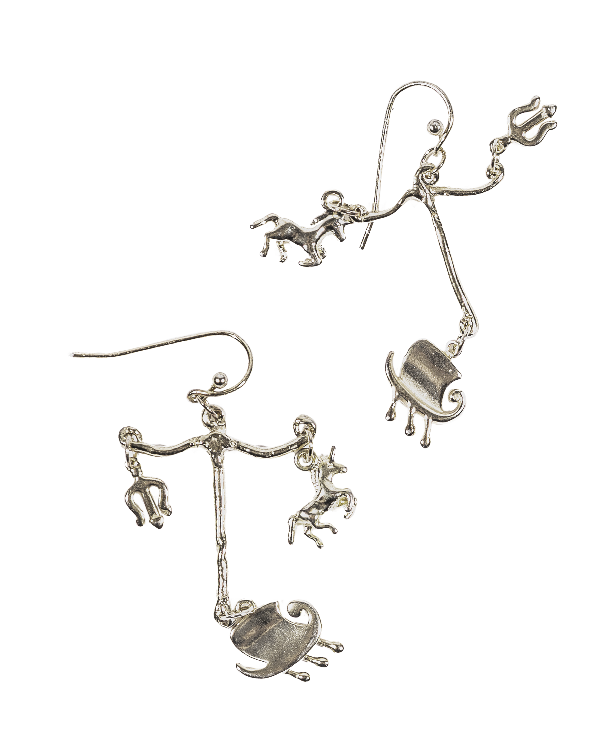 Silver Boat earrings