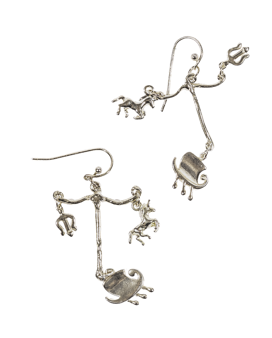 Silver Boat earrings