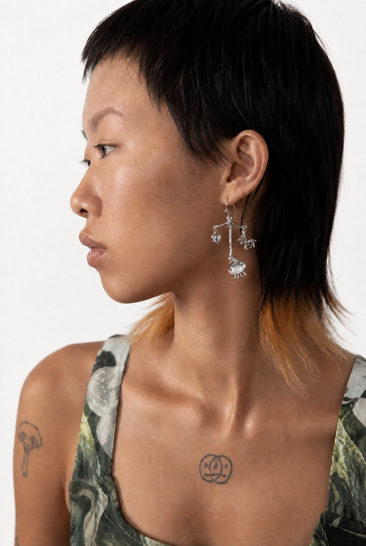 Silver Boat earrings