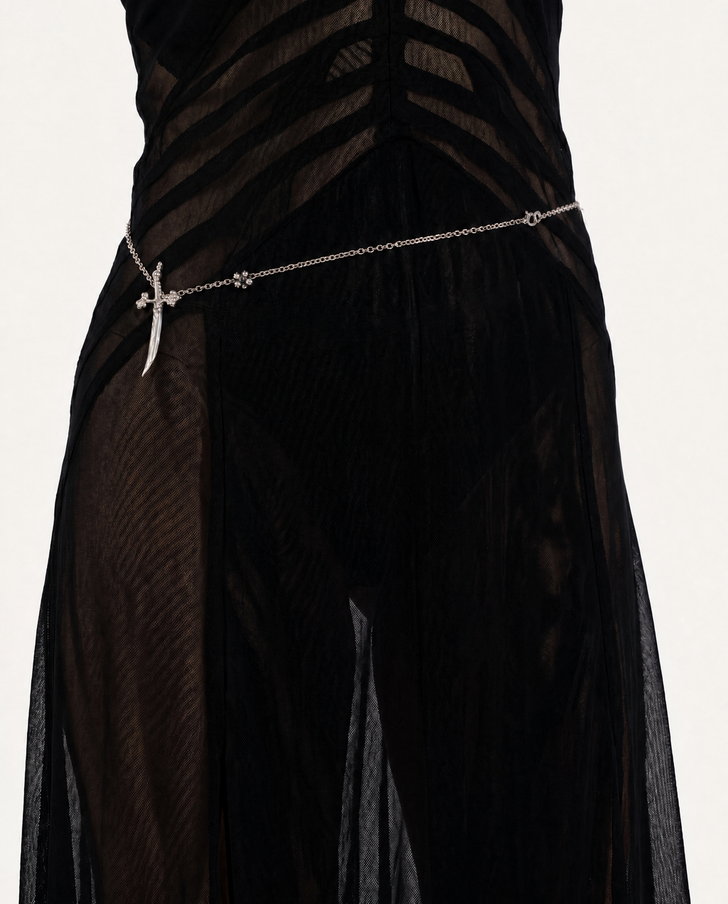 Silver Sword necklace - belt