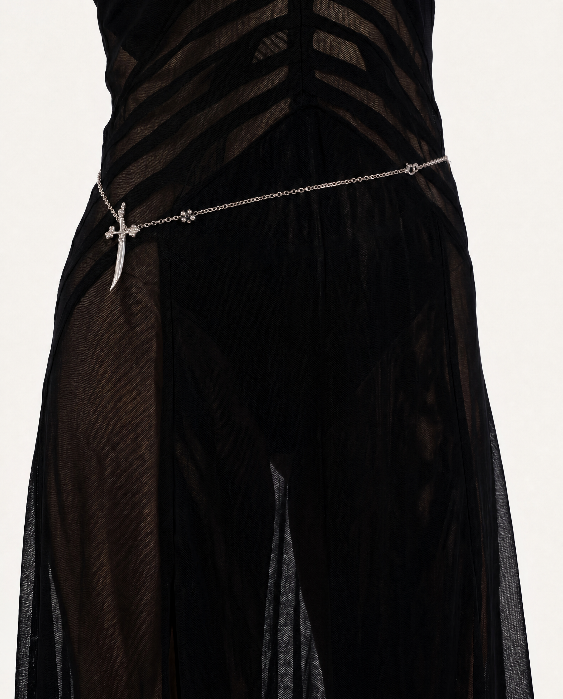 Silver Sword necklace - belt