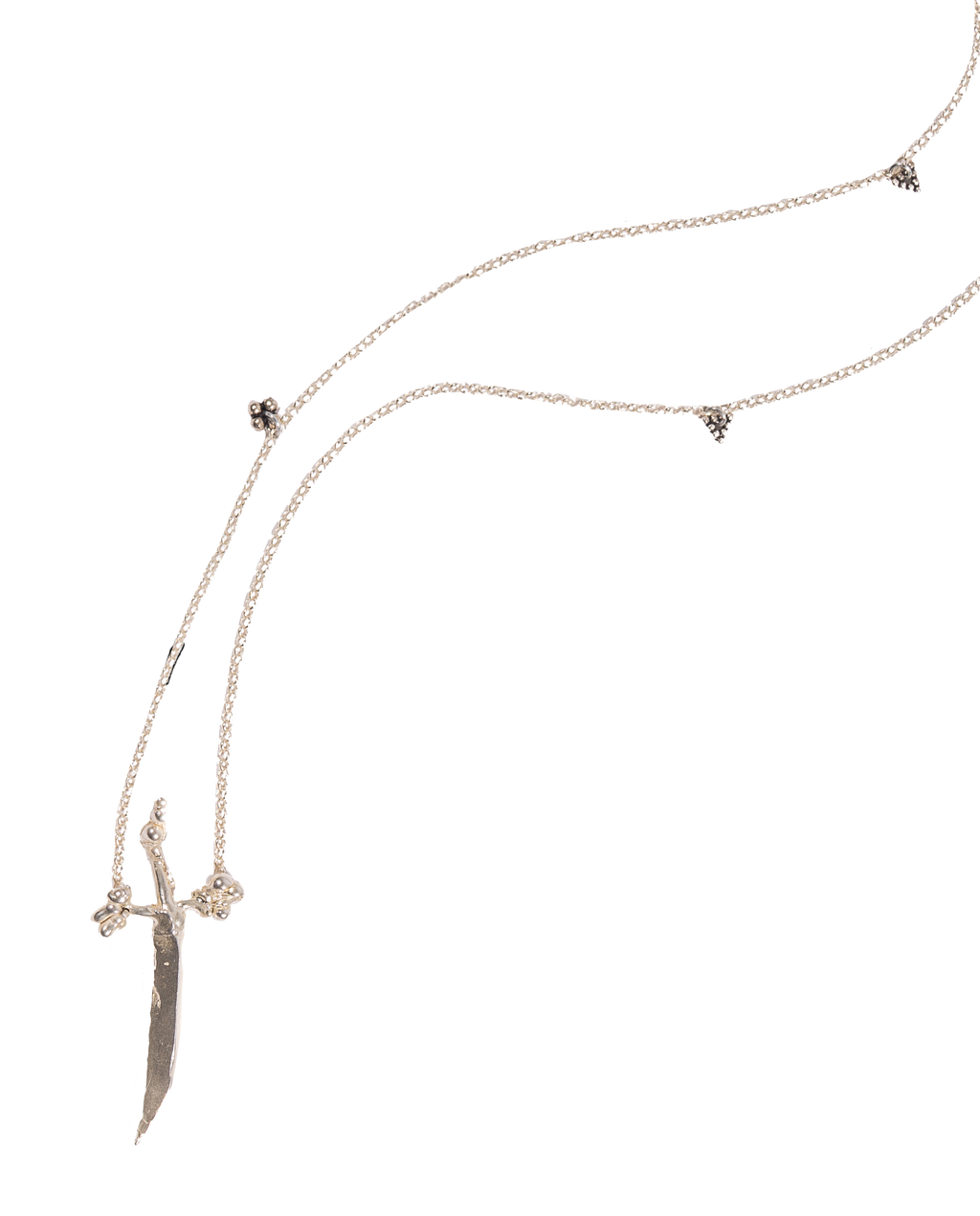 Silver Sword necklace - belt