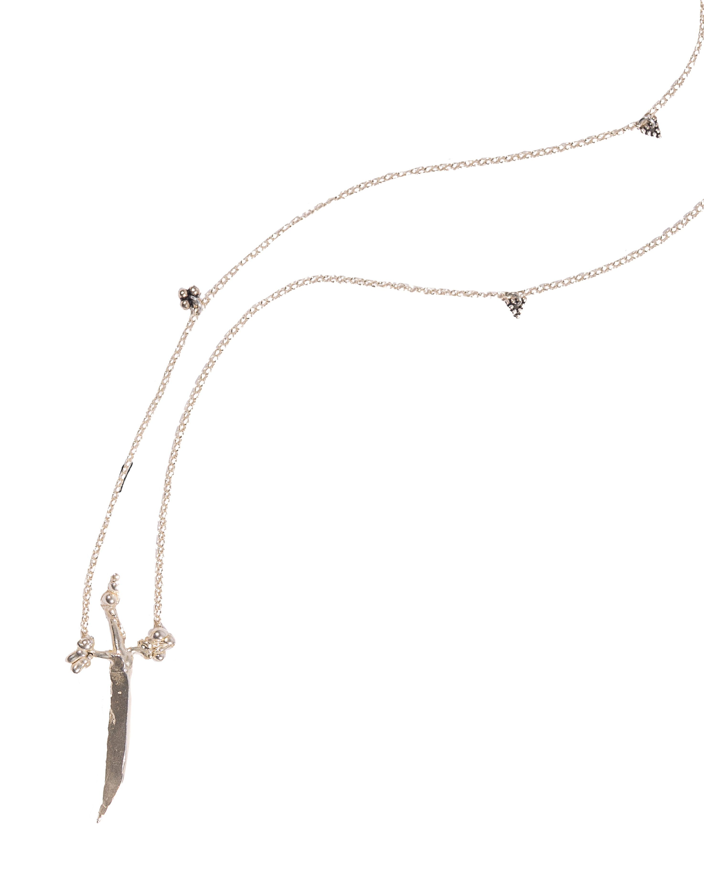 Silver Sword necklace - belt