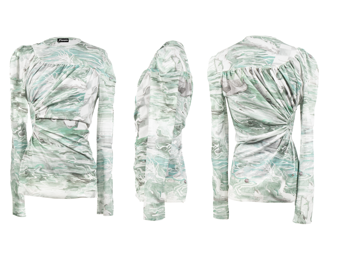 Chessboard watercolor long sleeves top