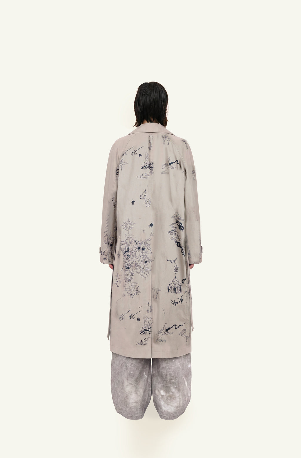 '70s sci-fi genderless trench-coat