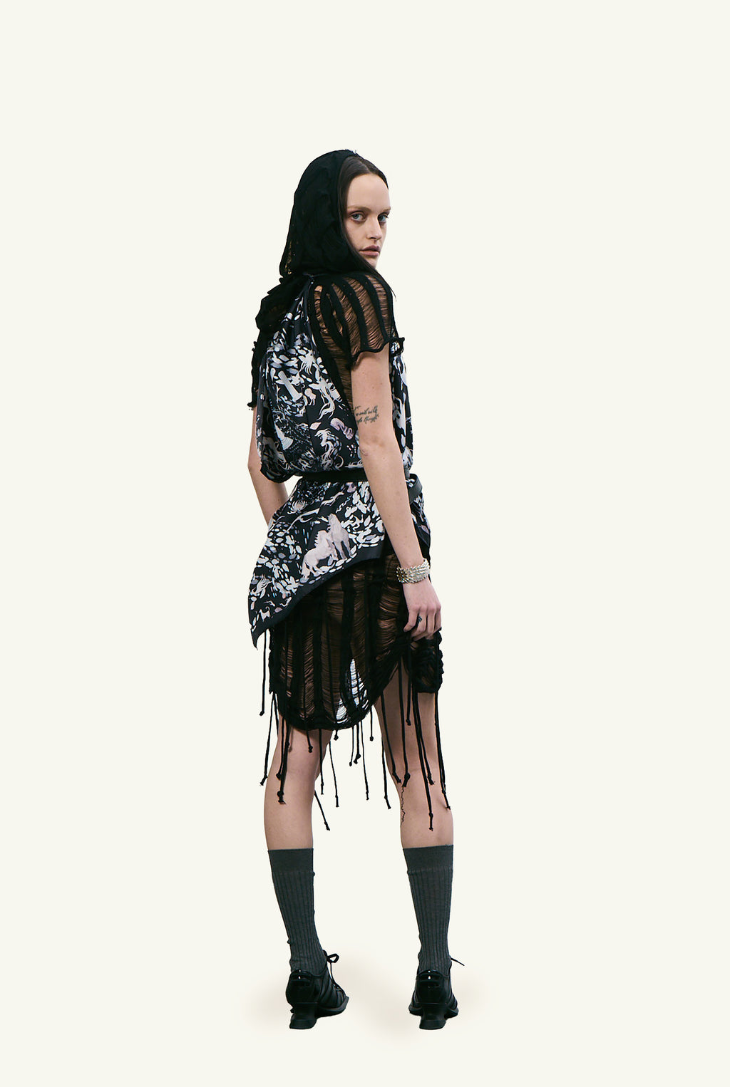 Tattoos organic silk foulard