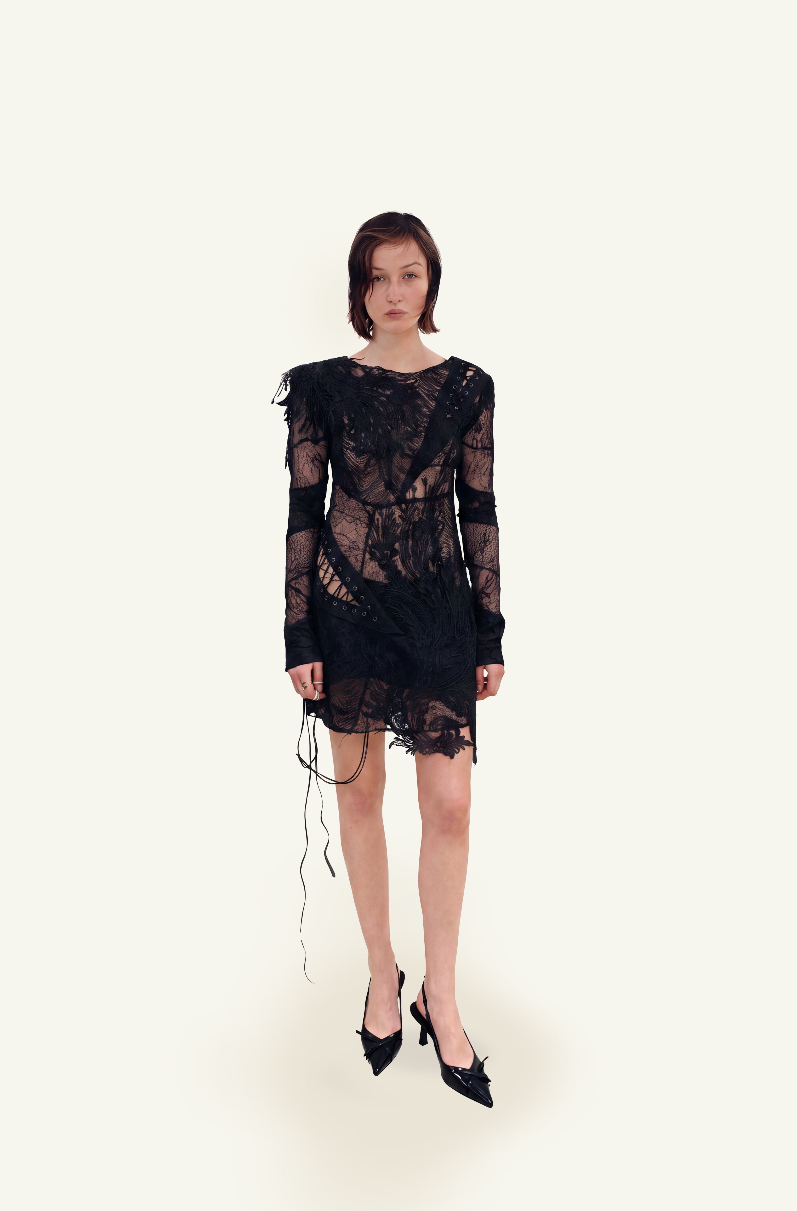 Shadows black lace dress