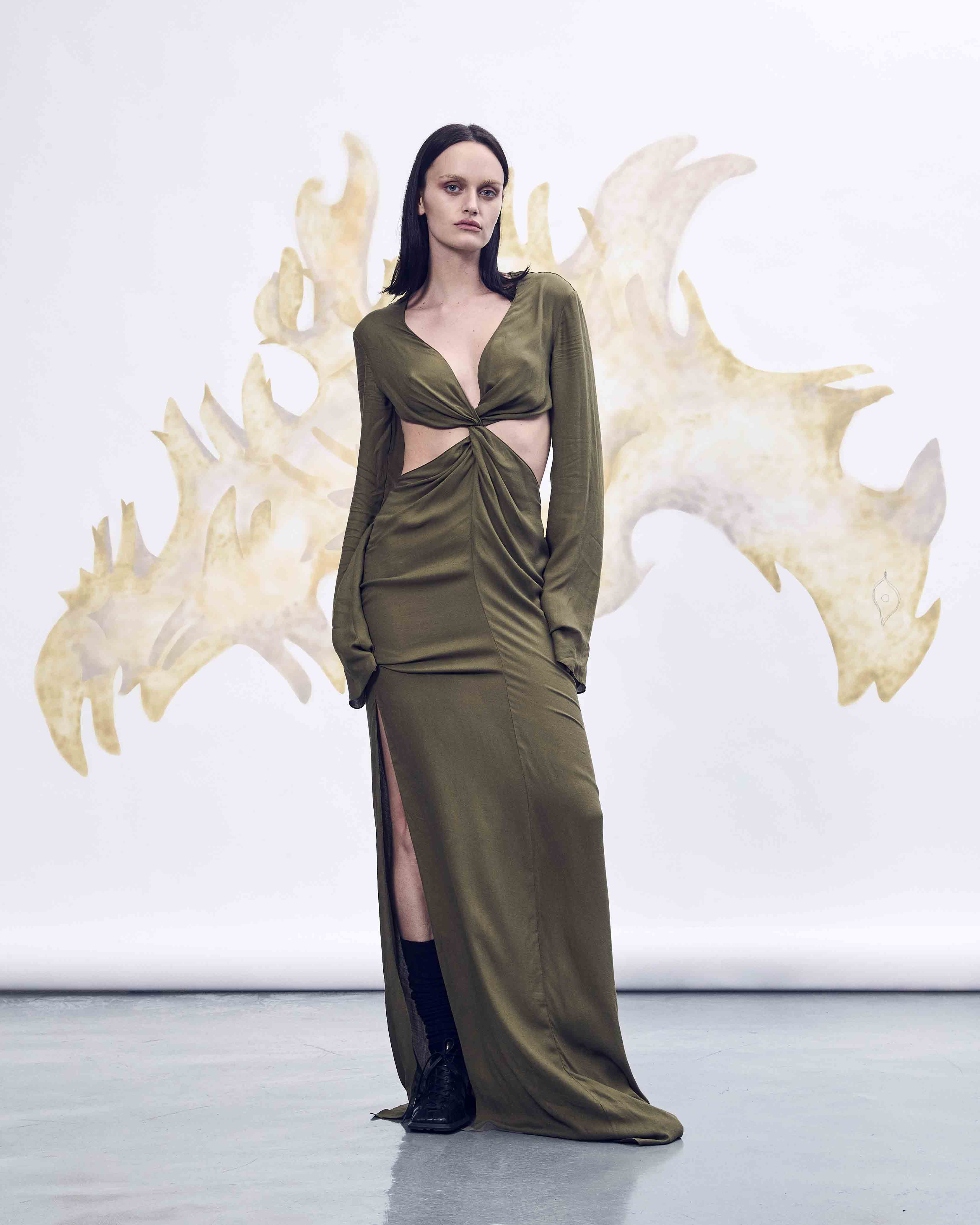 Olive knot dress