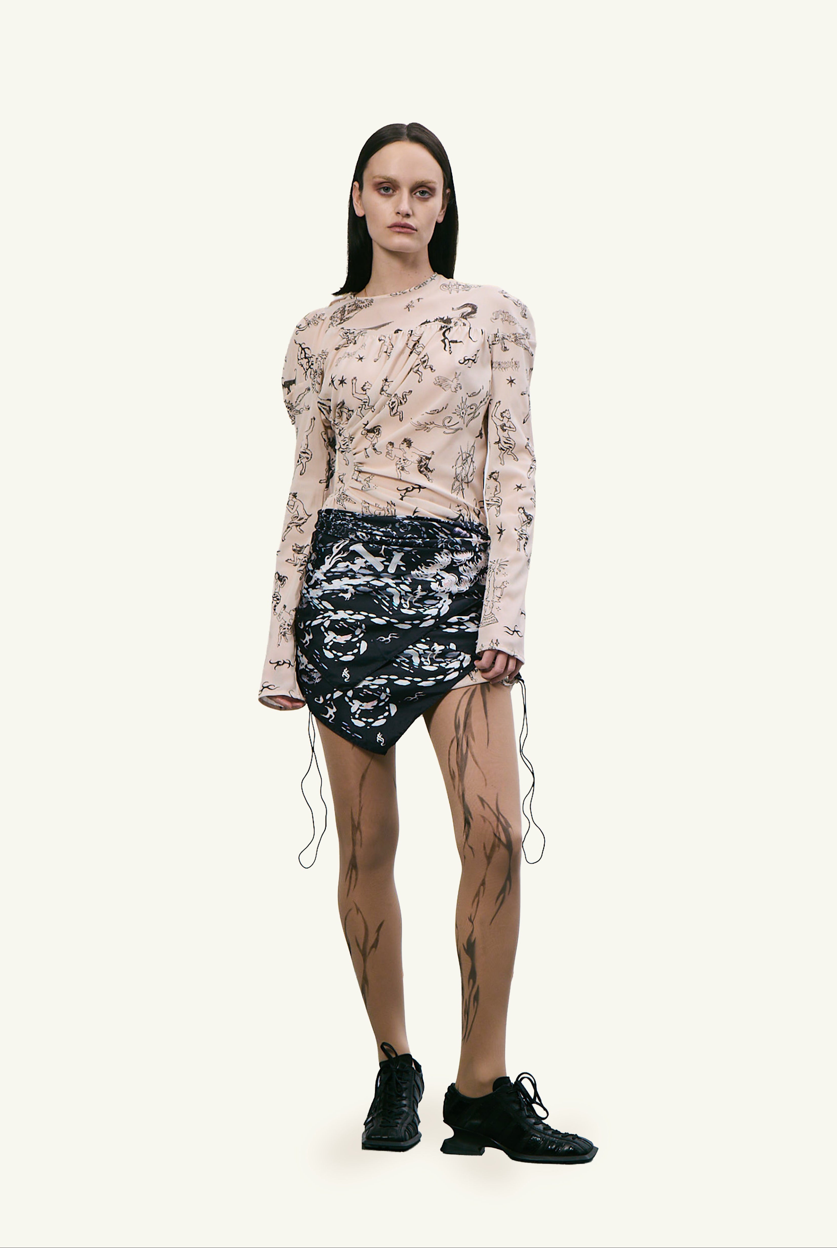 Tattoos organic silk foulard